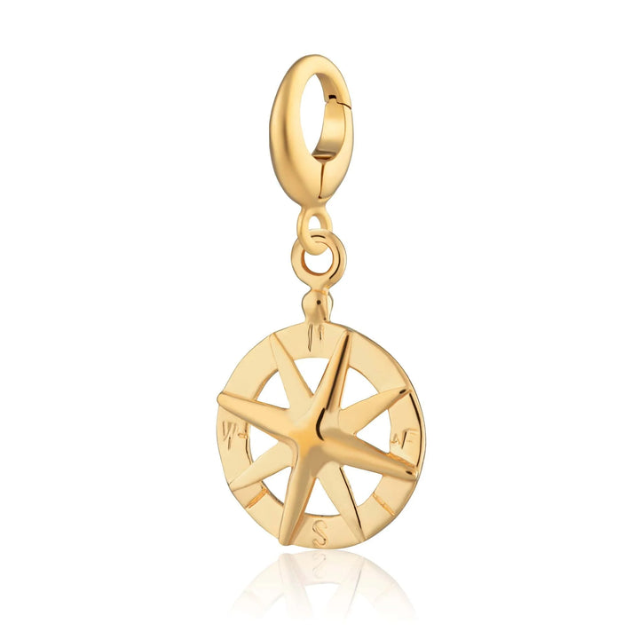 Gold Plated Compass Charm CGCP