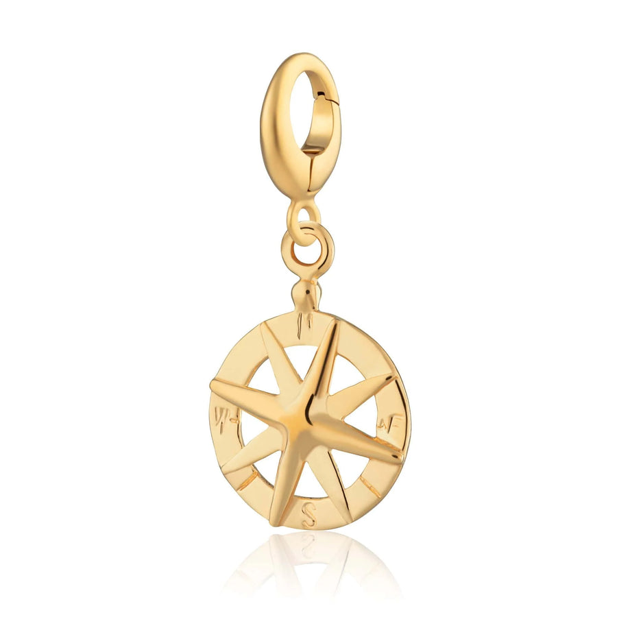 Gold Plated Compass Charm CGCP
