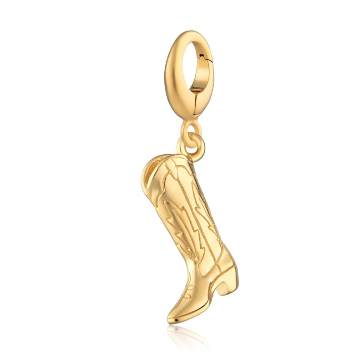Gold Plated Cowboy Boot Charm CGCOBO