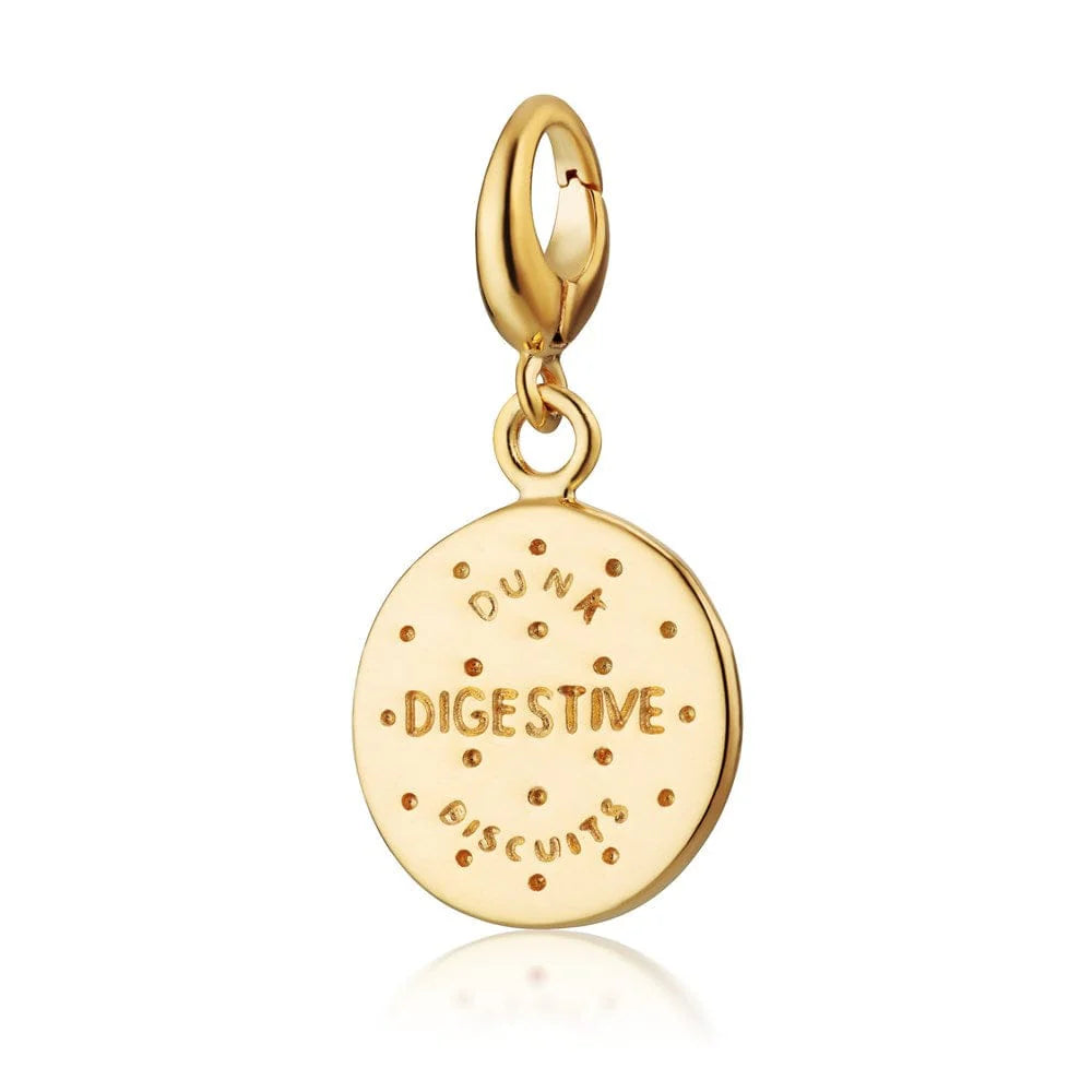 Gold Plated Digestive Biscuit Charm CGDG