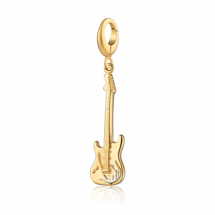 Gold Plated Electric Guitar Charm CGEG