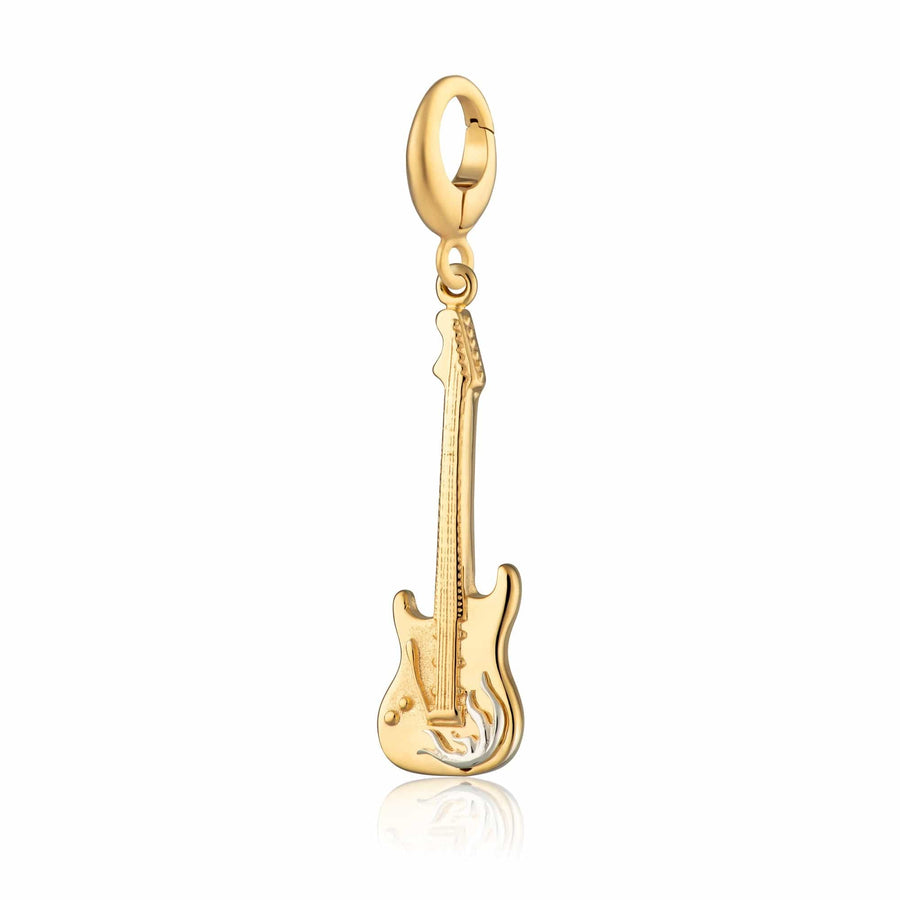 Gold Plated Electric Guitar Charm CGEG