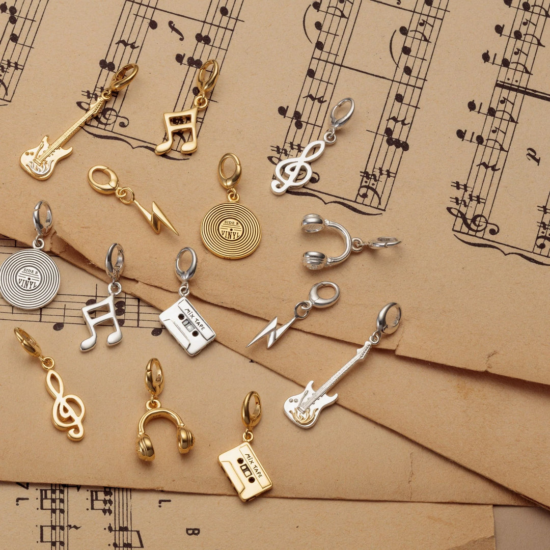Gold Plated Electric Guitar Charm CGEG