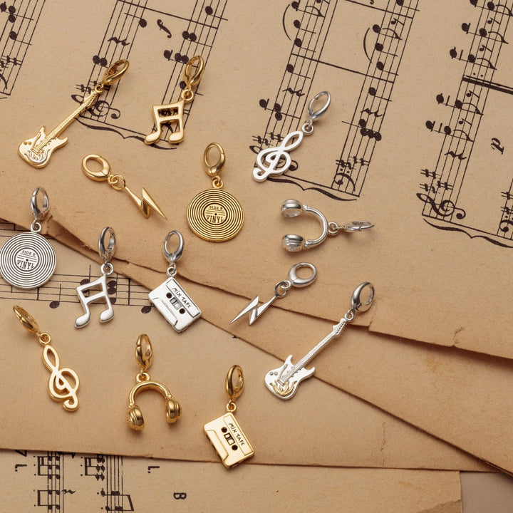 Gold Plated Electric Guitar Charm CGEG