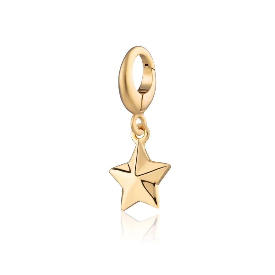 Gold Plated Faceted Star Charm CGFST