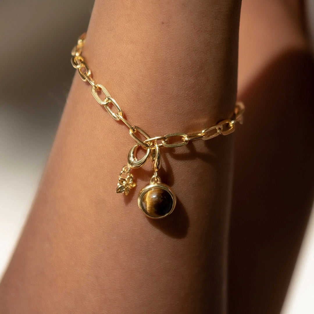 Gold Plated Forget Me Not Flower Charm CGFMN