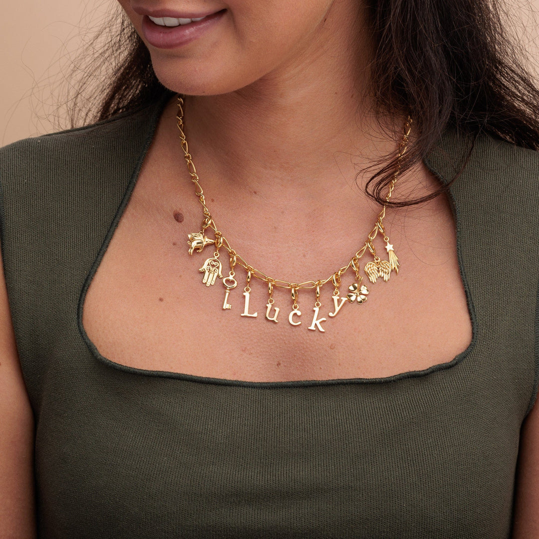 Gold Plated Four Leaf Clover Charm CG4C