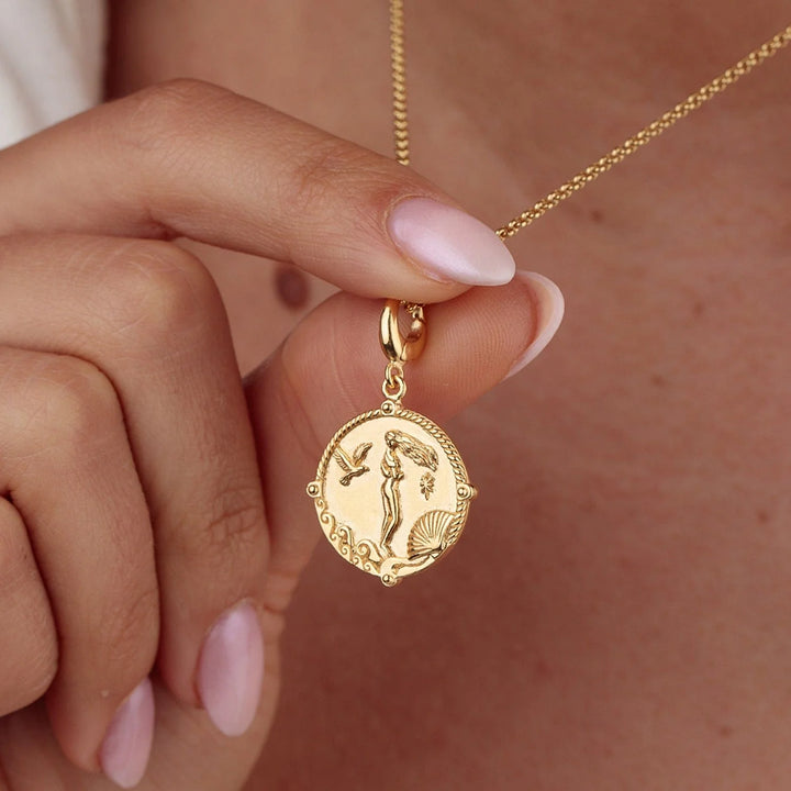 Gold Plated Goddess of Love Aphrodite Charm CGGDSAPH