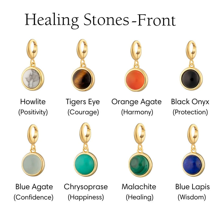 Gold Plated Healing Stone Charm CGHSTE