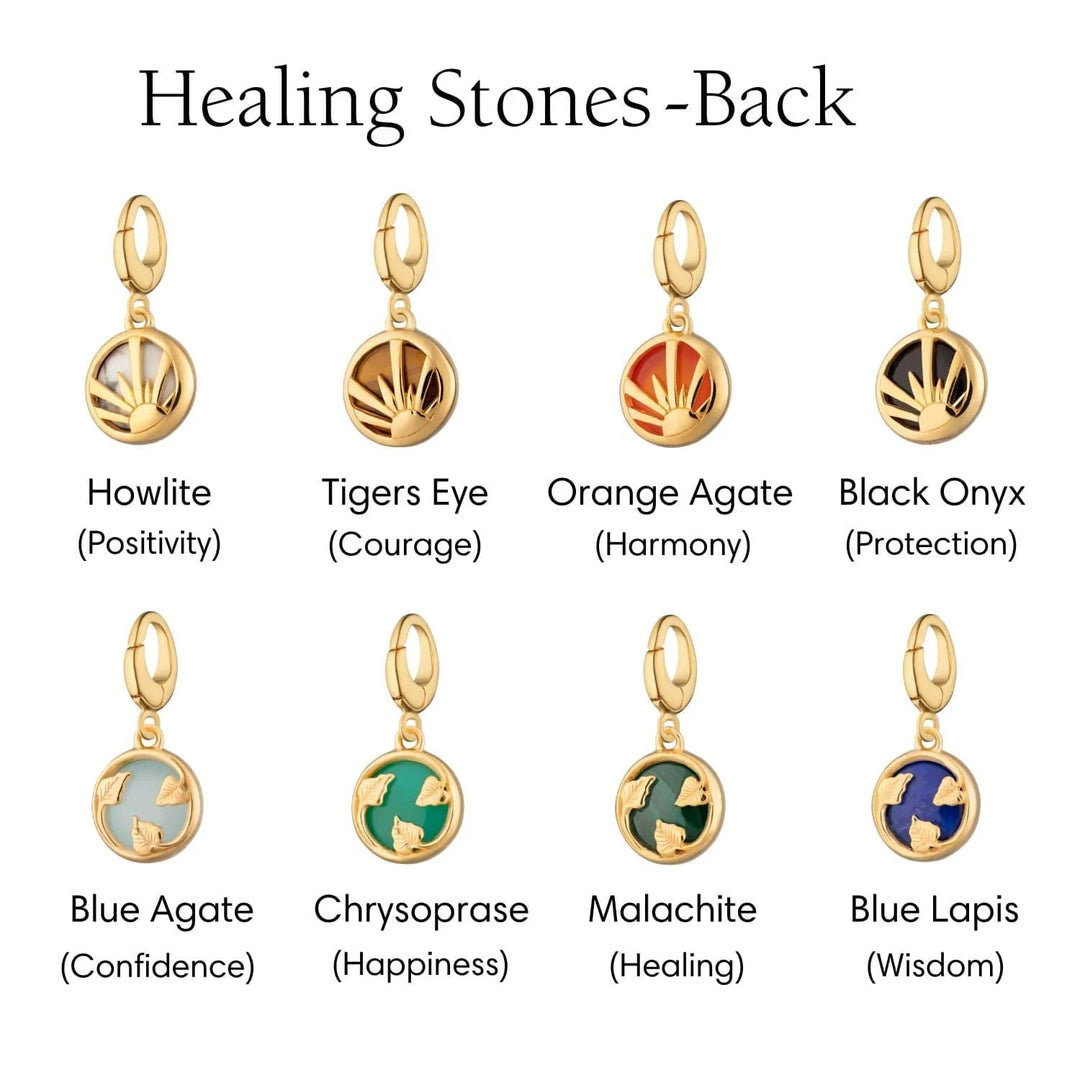 Gold Plated Healing Stone Charm CGHSTE