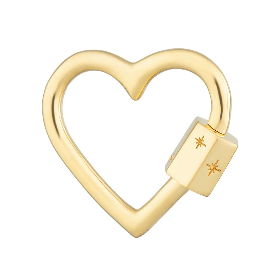 Gold Plated Heart Carabiner Charm Lock CGHCAR