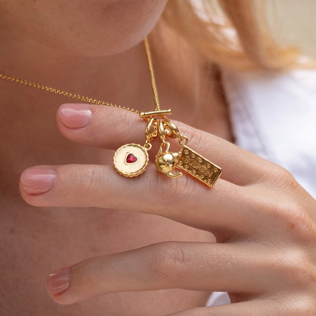 Gold Plated Jammie Dodger Charm CGJAM