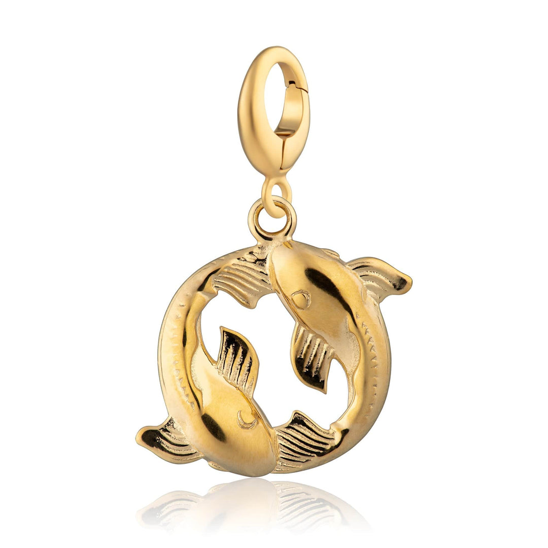 Gold Plated Koi Fish Pisces Zodiac Charm CGCKC