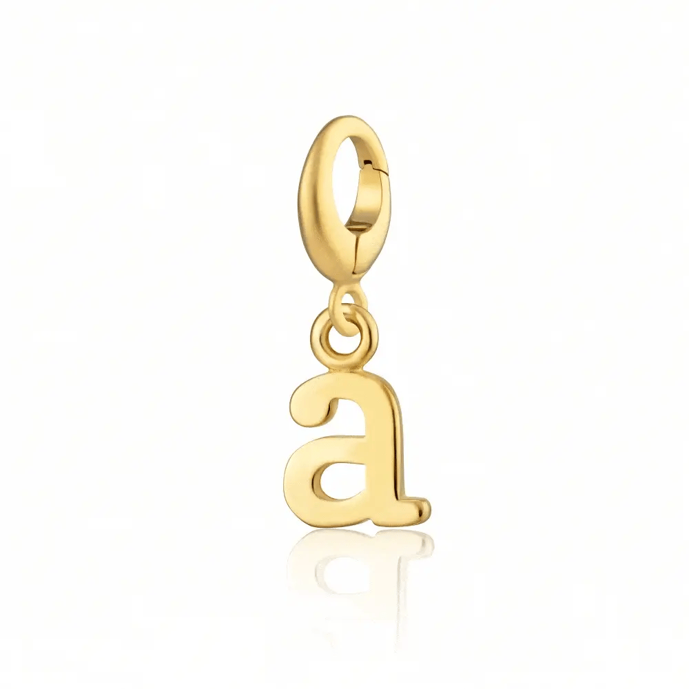 Gold Plated Letter Charms CLGA