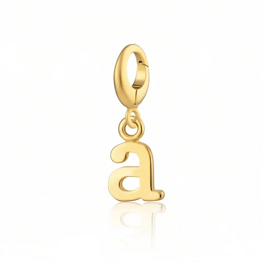 Gold Plated Letter Charms CLGA