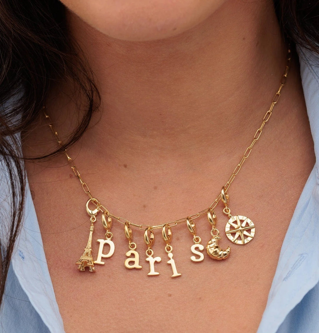 Gold Plated Letter Charms CLGA