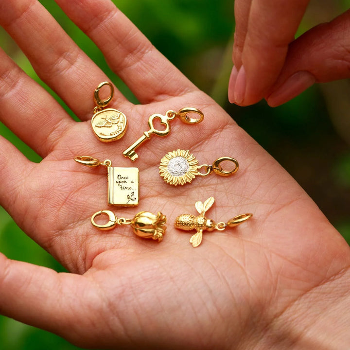 Gold Plated Lily Of The Valley Flower Charm CGLIVA