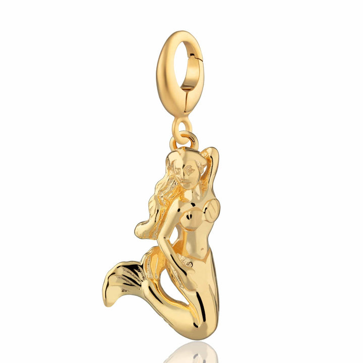 Gold Plated Mermaid Charm CGMER