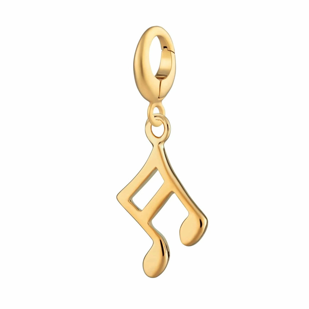 Gold Plated Music Note Charm CGMN