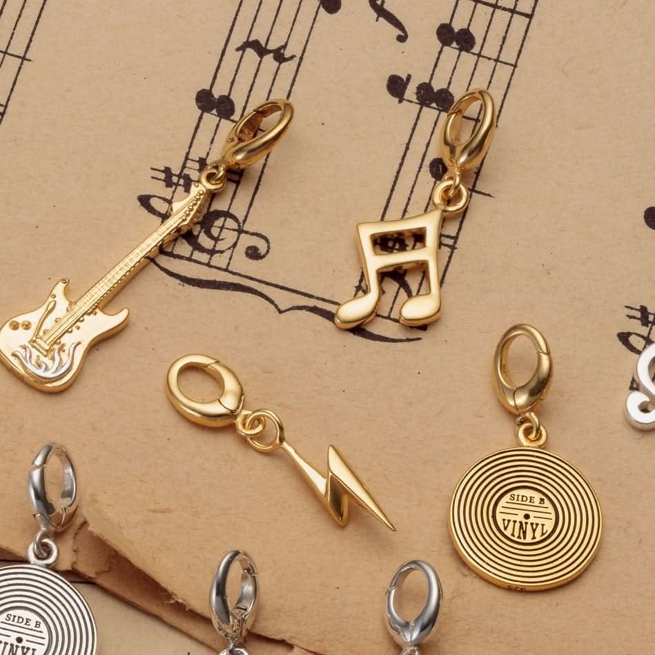 Gold Plated Music Note Charm CGMN