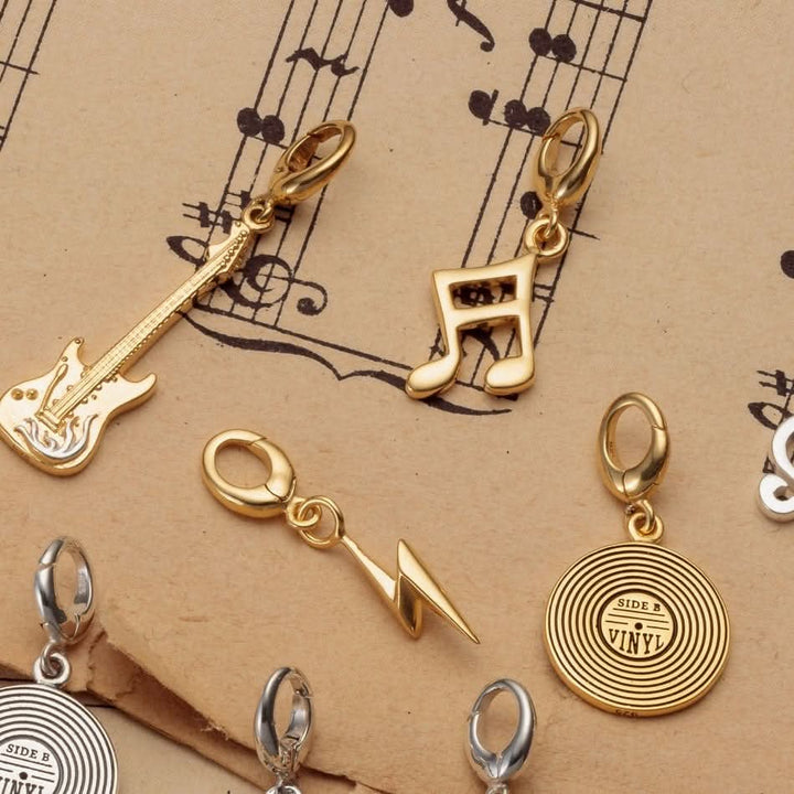 Gold Plated Music Note Charm CGMN
