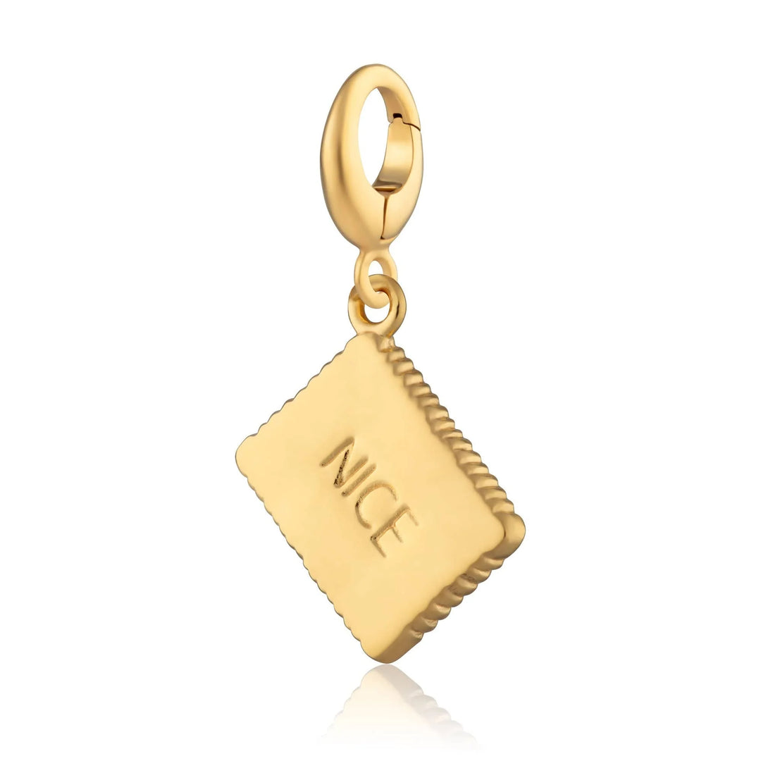 Gold Plated Nice Biscuit Charm CGBN