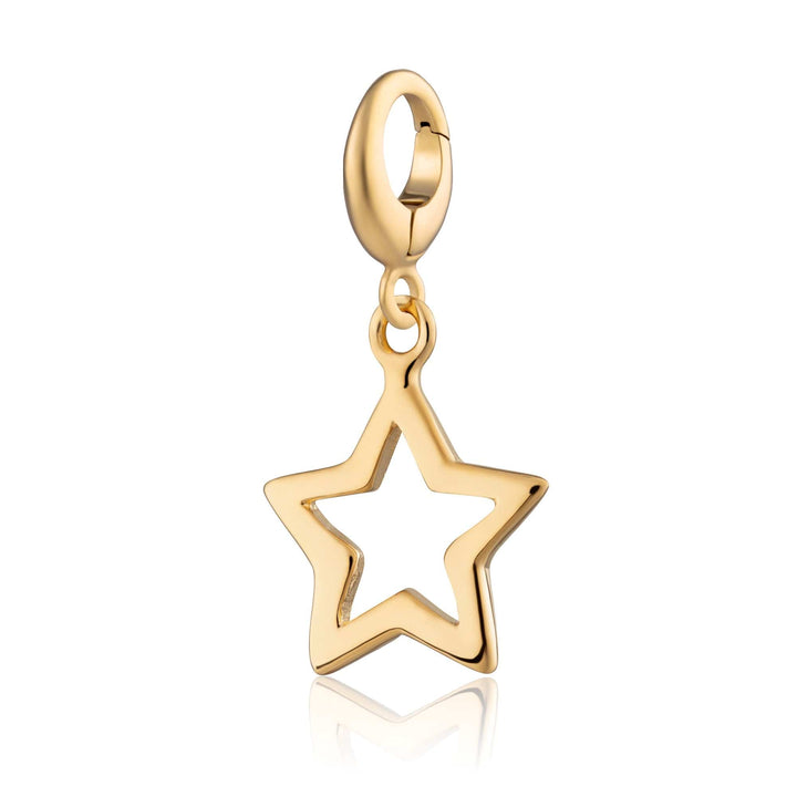 Gold Plated Open Star Charm CGSO
