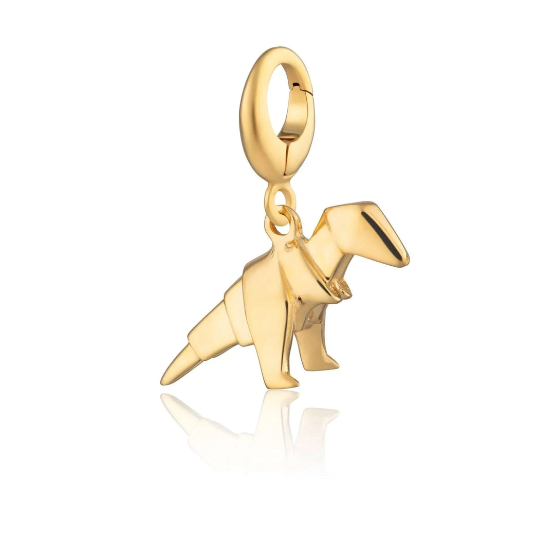 Gold Plated Origami T-Rex Charm CGOTREX