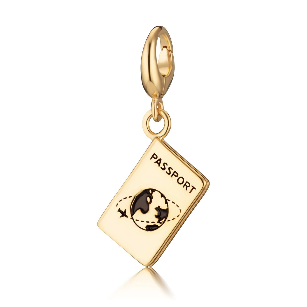 Gold Plated Passport Charm CGPSP