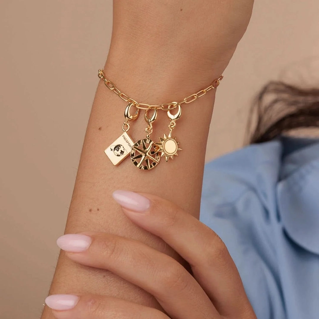 Gold Plated Passport Charm CGPSP