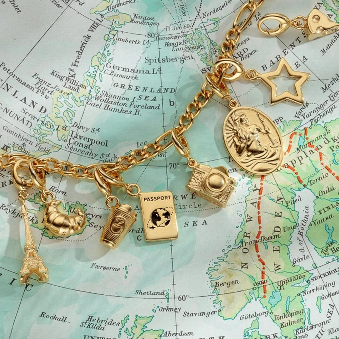 Gold Plated Passport Charm CGPSP