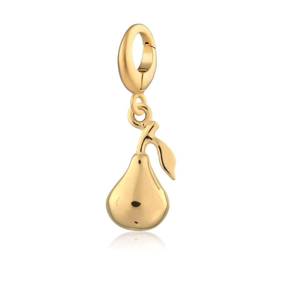 Gold Plated Pear Charm CGPR