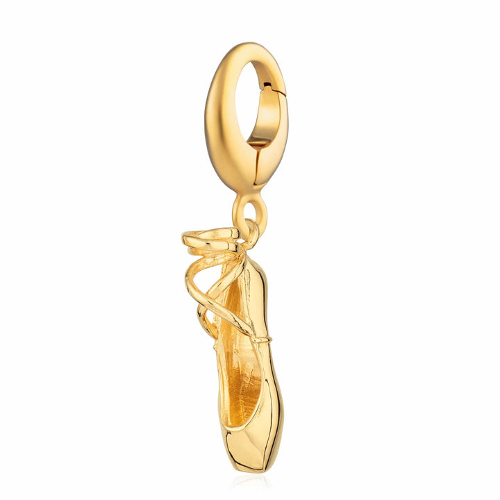 Gold Plated Pointe Ballet Shoe Charm CGRAD