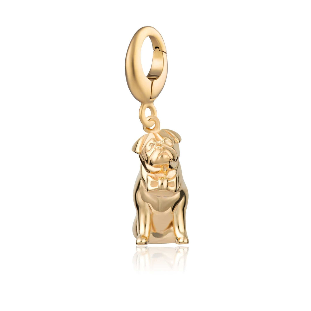 Gold Plated Pug Charm CGPUG