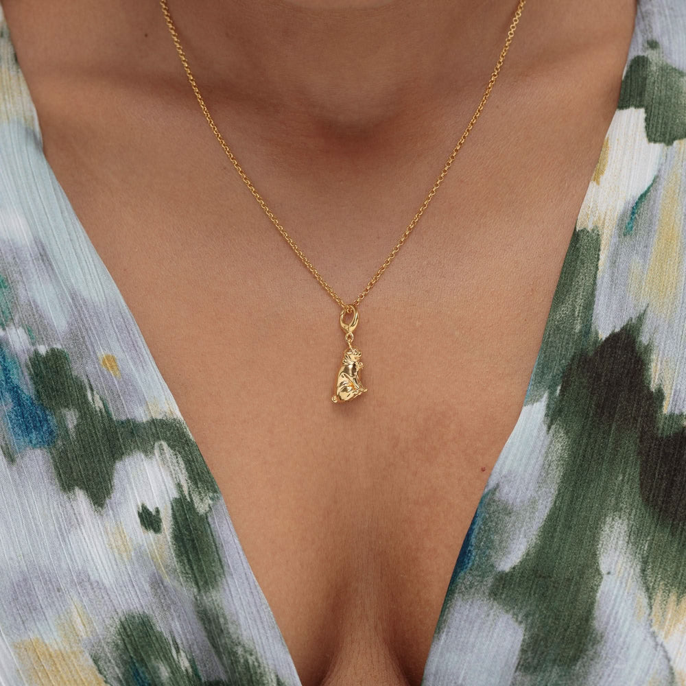 Gold Plated Pug Charm CGPUG