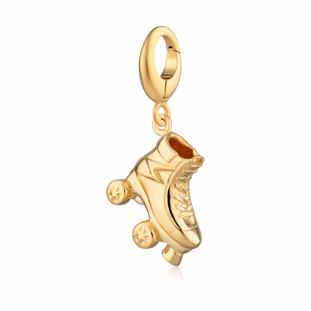 Gold Plated Roller Skate Charm CGROSK