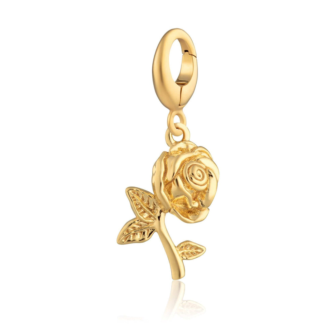 Gold Plated Rose Flower Charm CGROSE