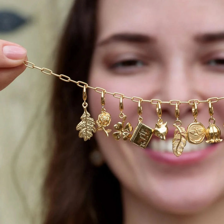 Gold Plated Rose Flower Charm CGROSE