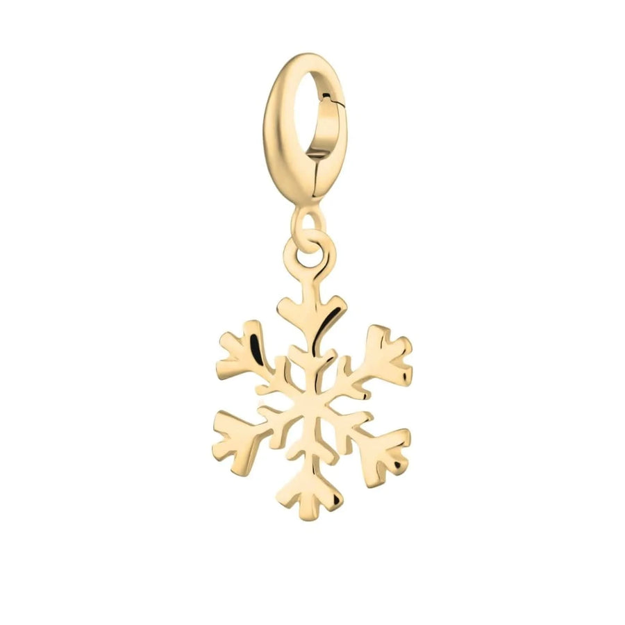 Gold Plated Snowflake Charm CGSF