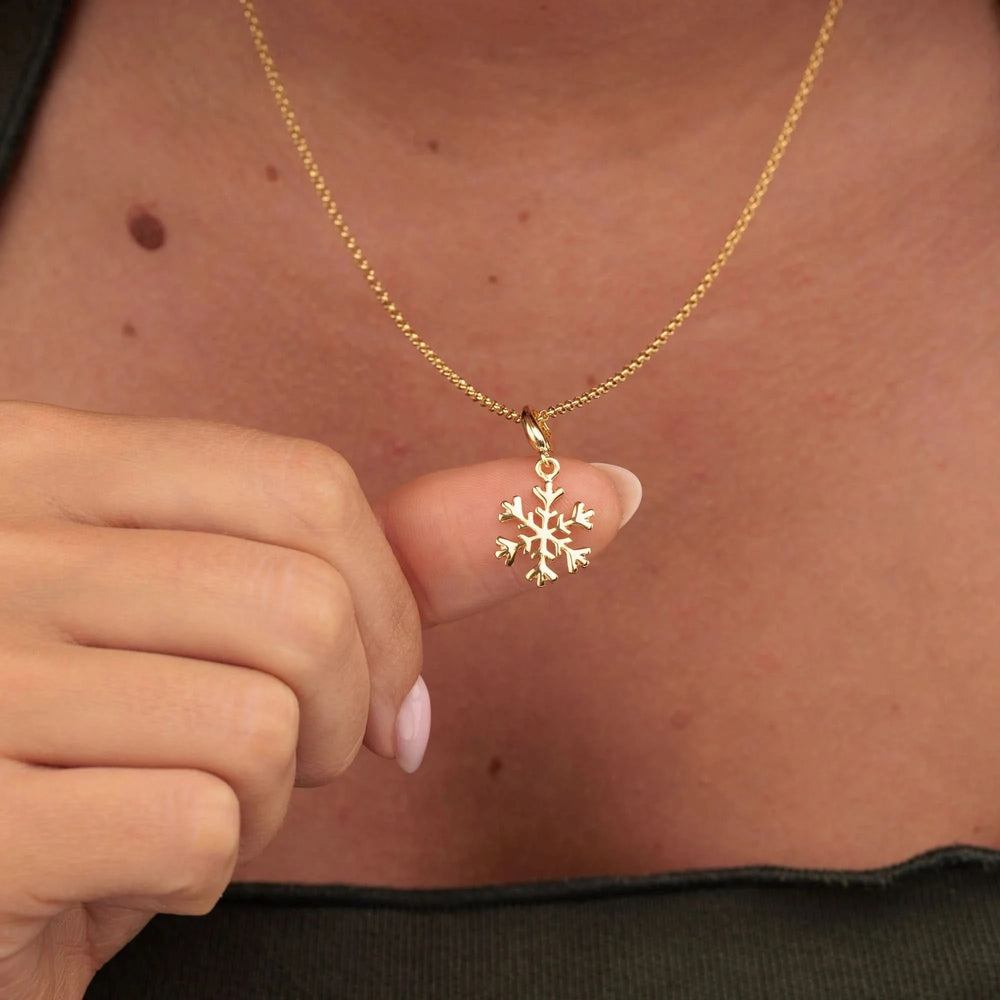Gold Plated Snowflake Charm CGSF