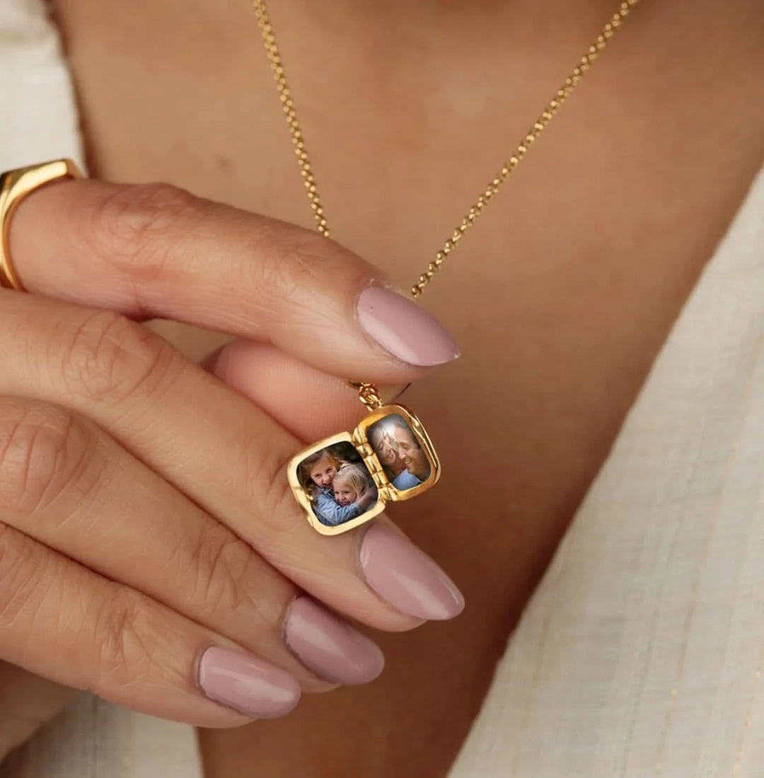 Gold Plated Star Locket Charm with Blue Stone CGSLBL