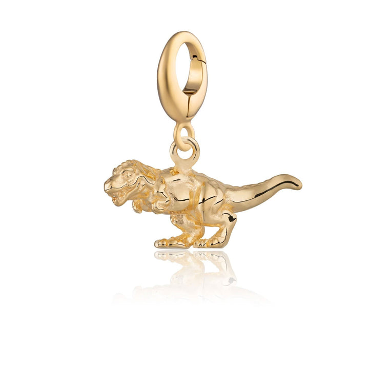 Gold Plated T-Rex Dinosaur Charm CGTREX