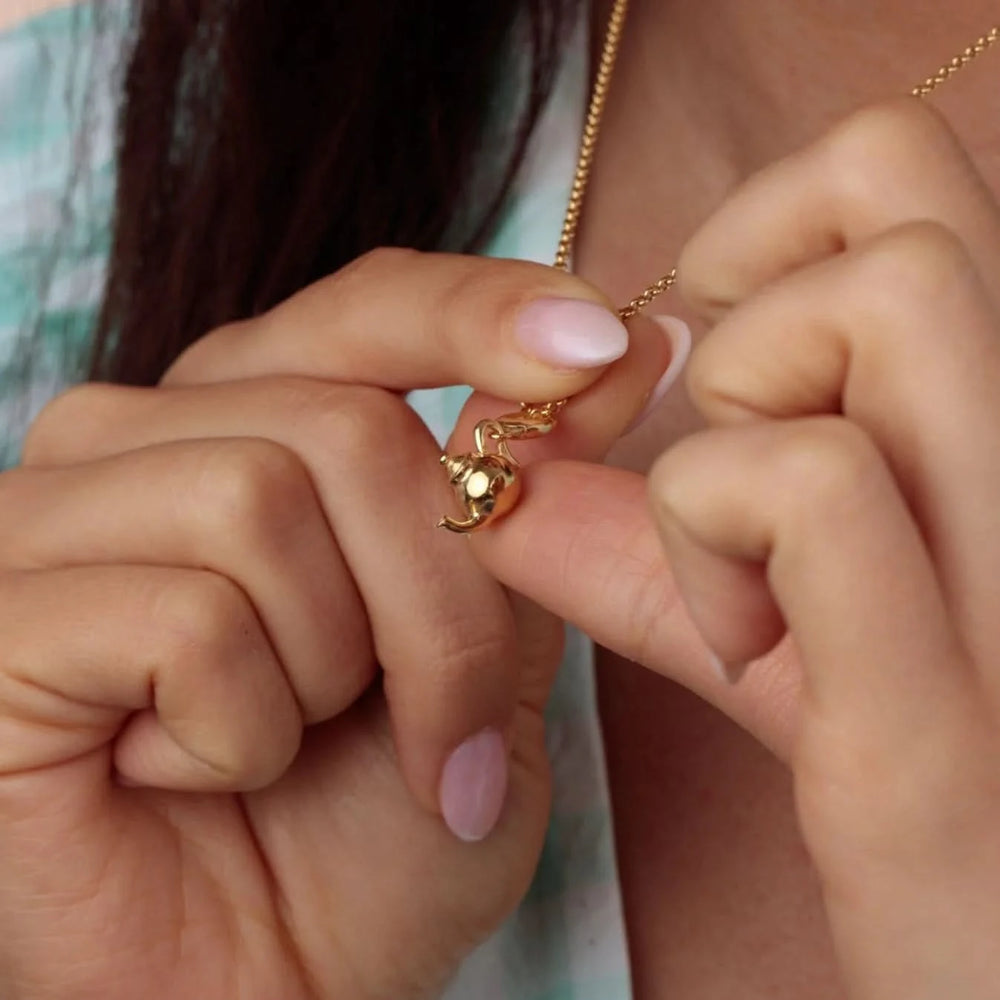 Gold Plated Teapot Charm CGTP