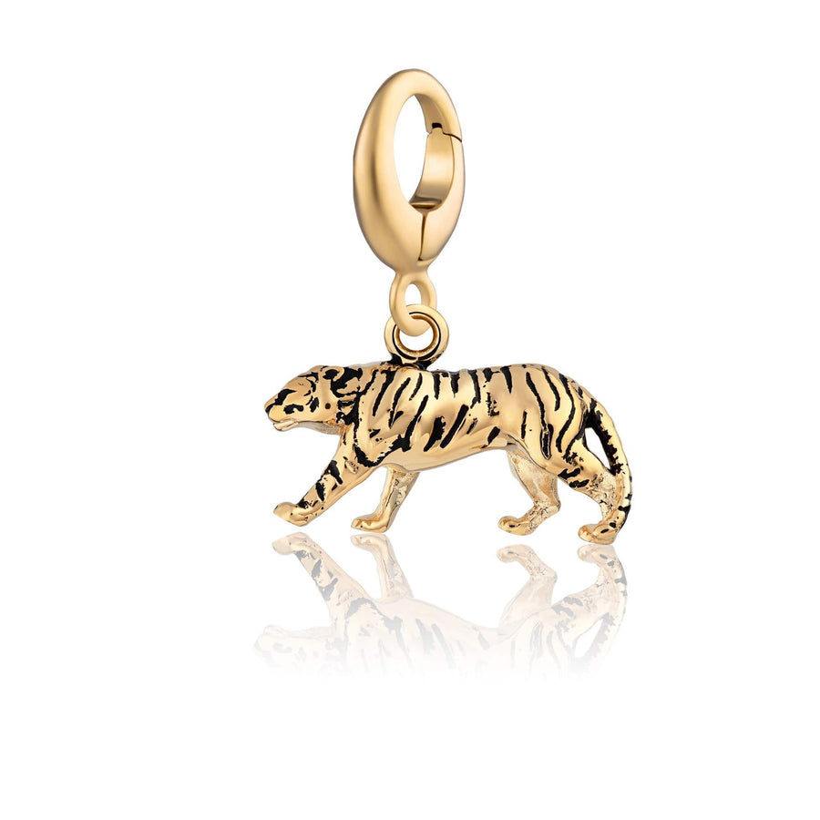 Gold Plated Tiger Charm CGTI
