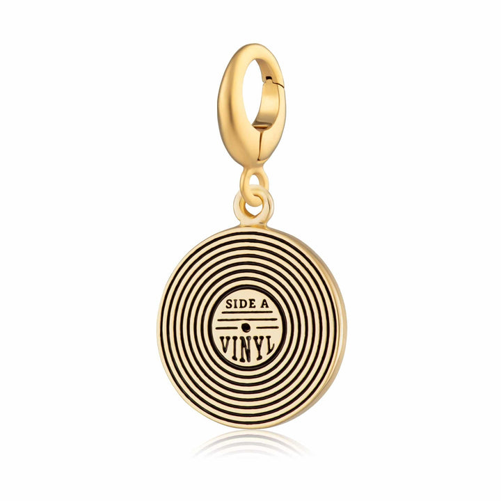 Gold Plated Vinyl Record Charm CGVY