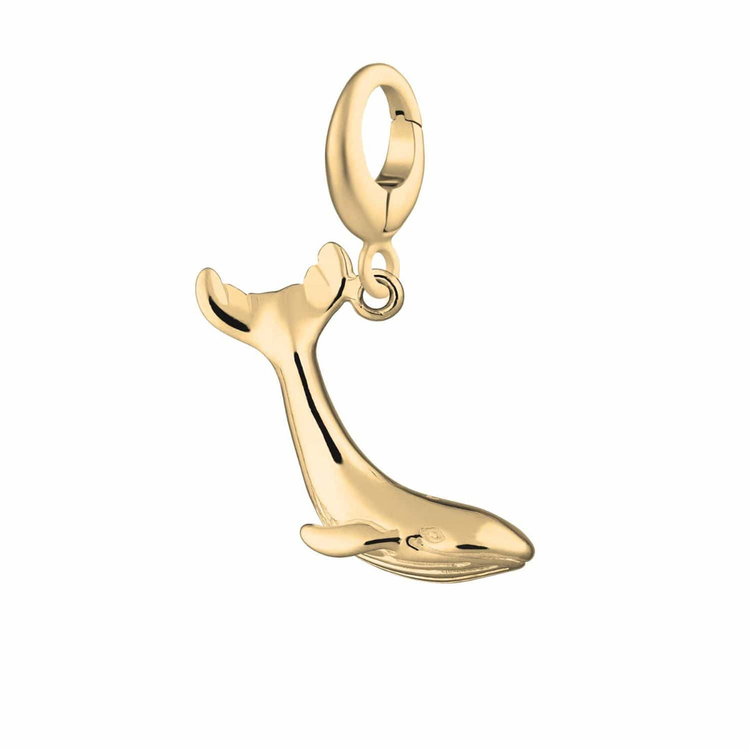 Gold Plated Whale Charm CGWHA