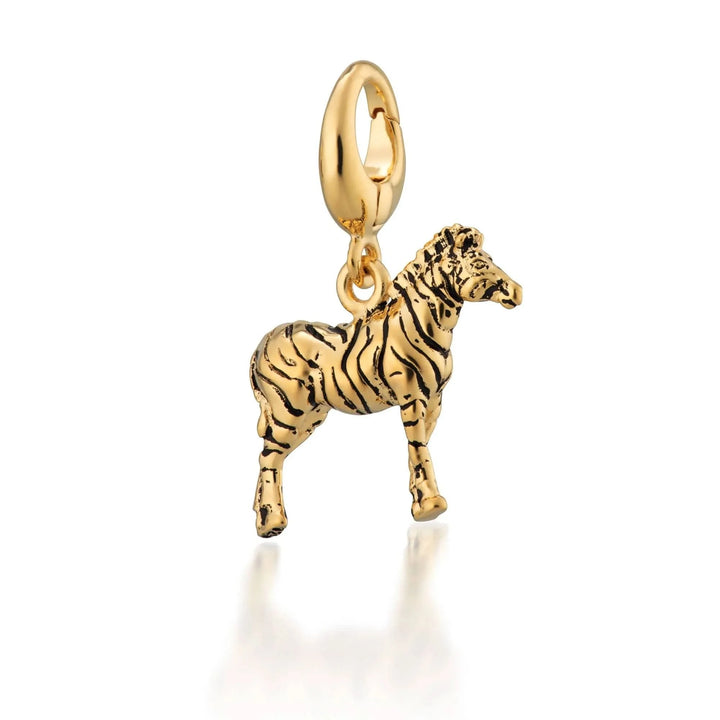 Gold Plated Zebra Charm CGZB