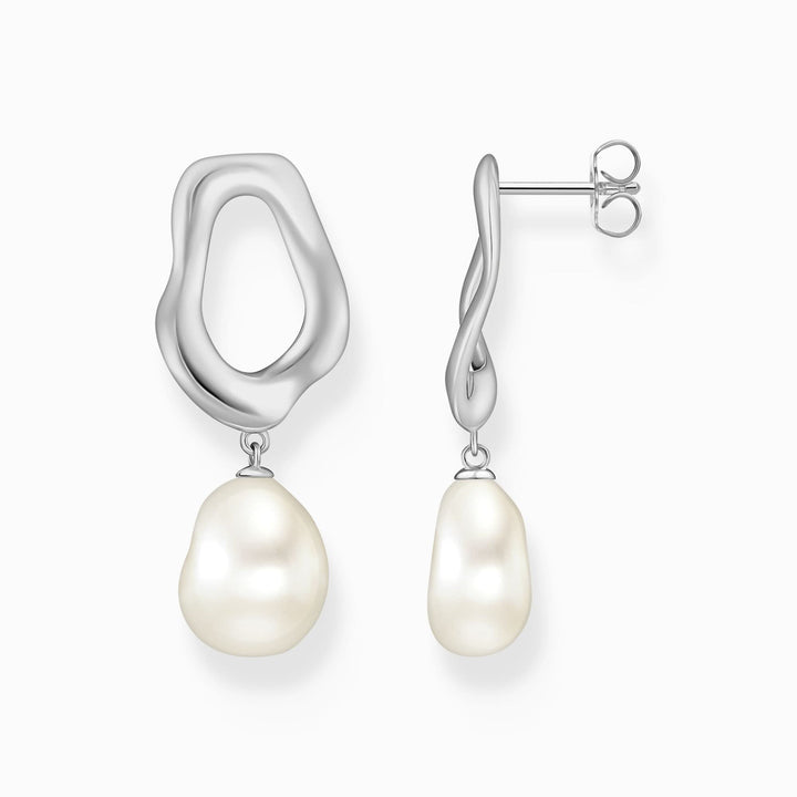 Natural Beauty Sterling Silver Freshwater Pearl Earrings H2322-082-14