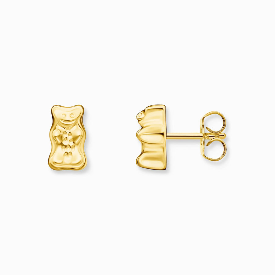 Charming HARIBO Sterling Silver Gold Plated Goldbears Stud Earrings H2329-413-39