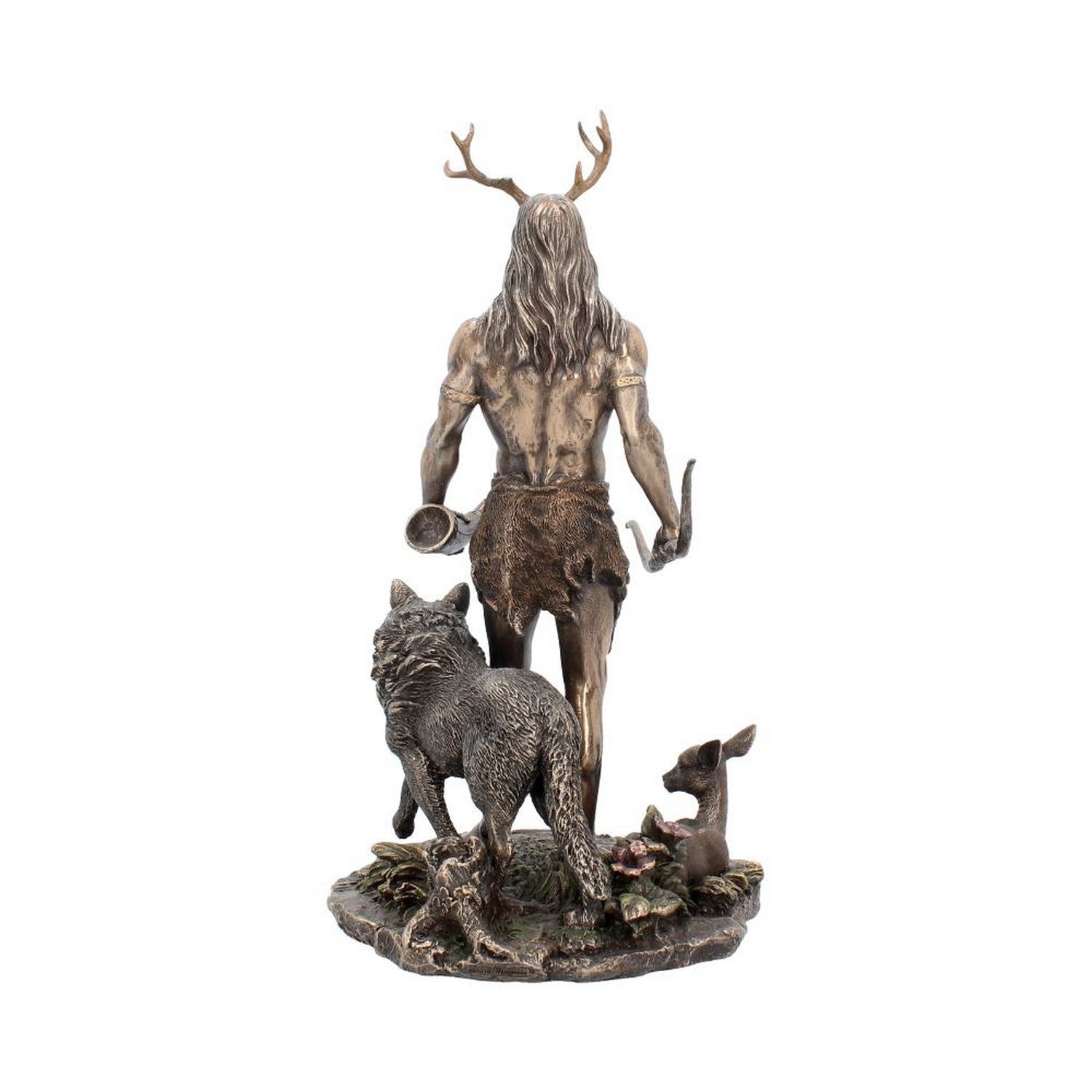 Herne and Animals Folklore Bronzed Figurine H3143H7